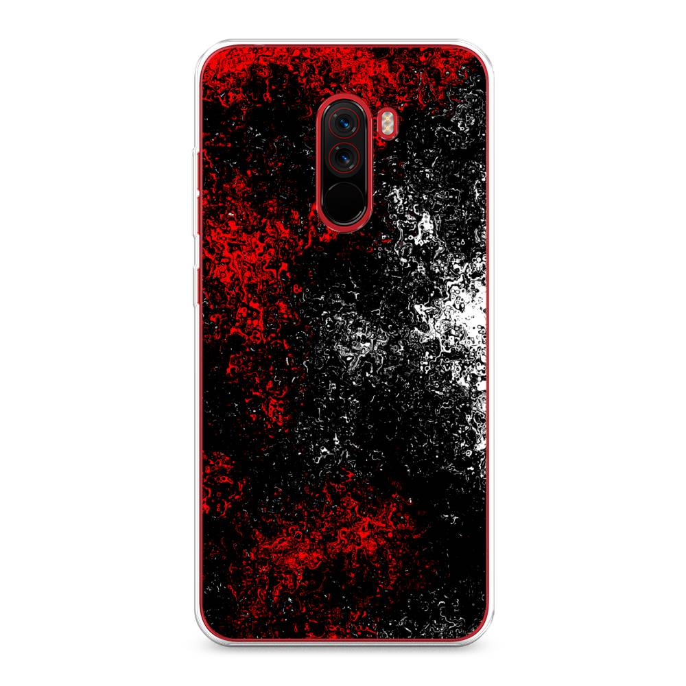 

Чехол на Xiaomi Pocophone F1 "Монотипия", Красный;черный;белый, 34450-3