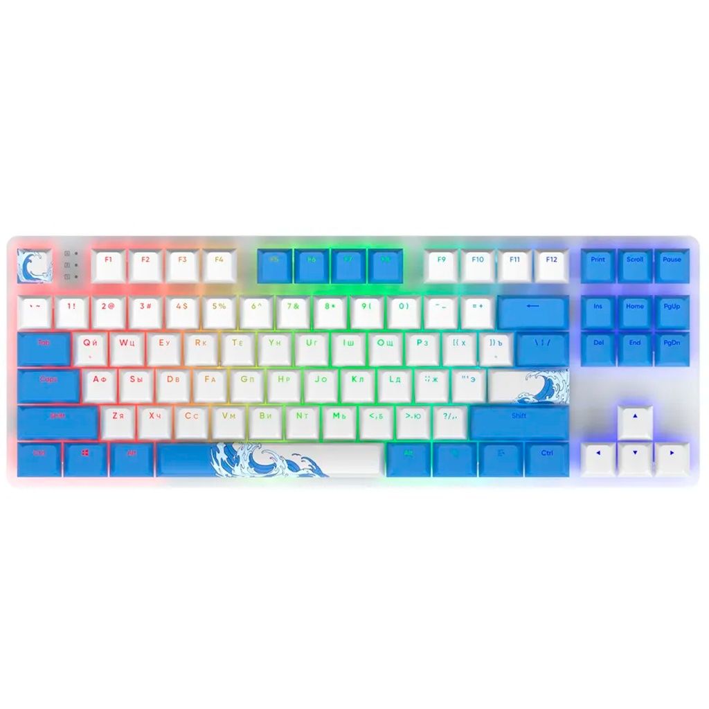 Проводная игровая клавиатура Red Square Keyrox TKL Aquarius White/Blue (RSQ-20036)