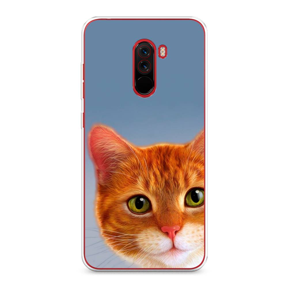 

Чехол на Xiaomi Pocophone F1 "Любопытный котик", Коричневый, 34450-1