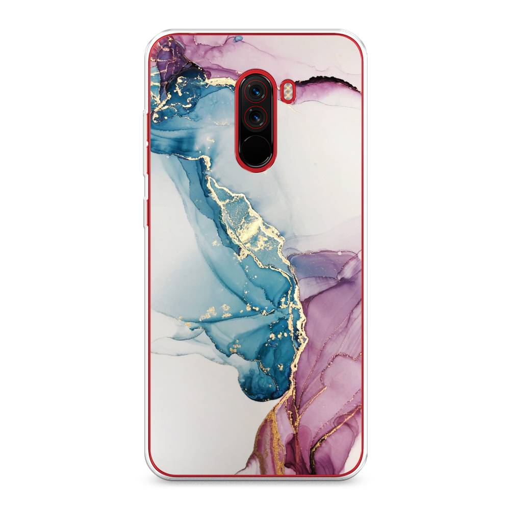 

Чехол на Xiaomi Pocophone F1 "Розовые разводы рисунок", 34450-3