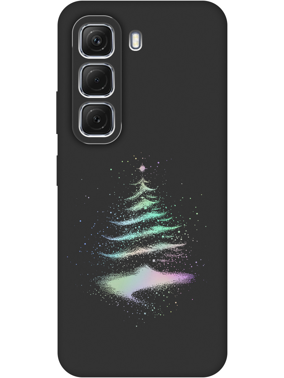 

Силиконовый чехол на Infinix Hot 50 4G с принтом "Елочка" матовый черный, Черный;серебристый, 786718741