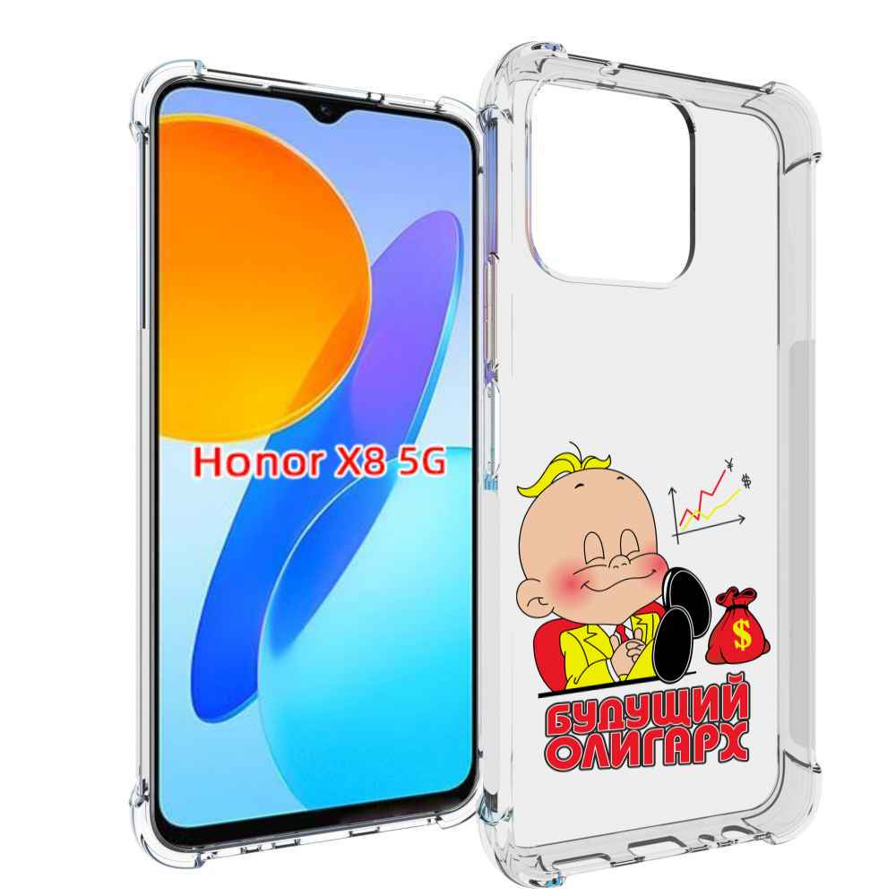 

Чехол MyPads Будущий олигарх для Honor X8 5G, Прозрачный, Tocco