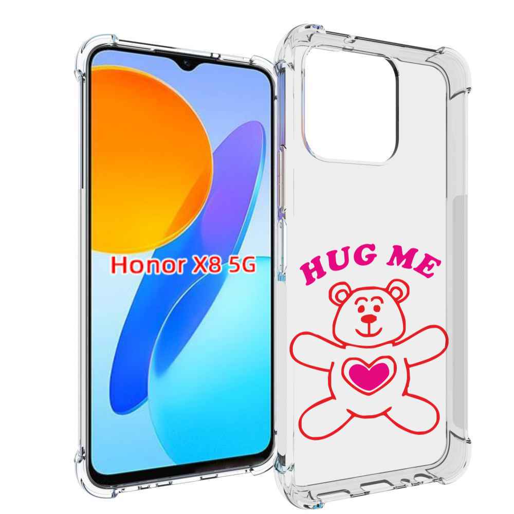 

Чехол MyPads 14 февраля обними меня для Honor X8 5G, Прозрачный, Tocco