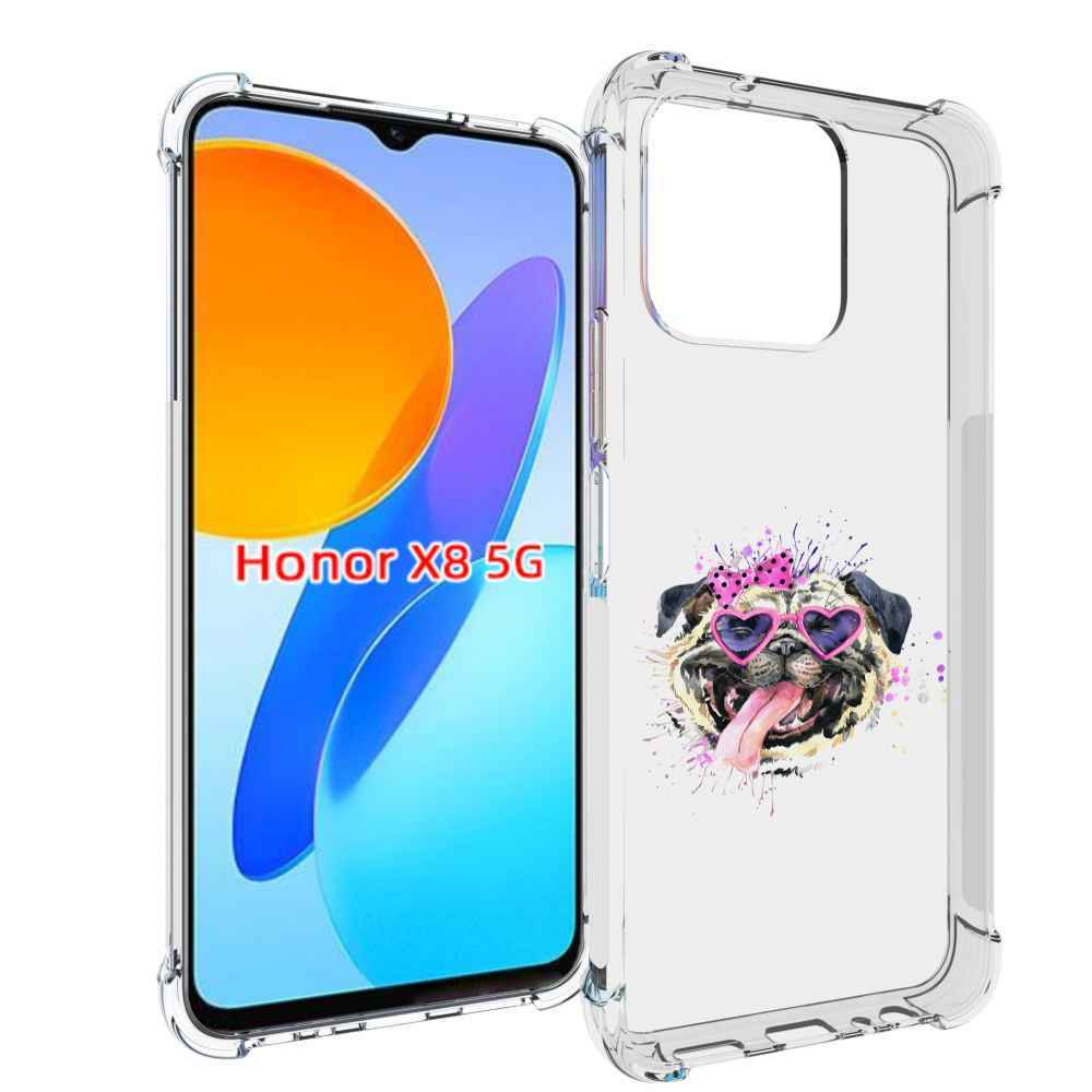 

Чехол MyPads Веселая собака для Honor X8 5G, Прозрачный, Tocco