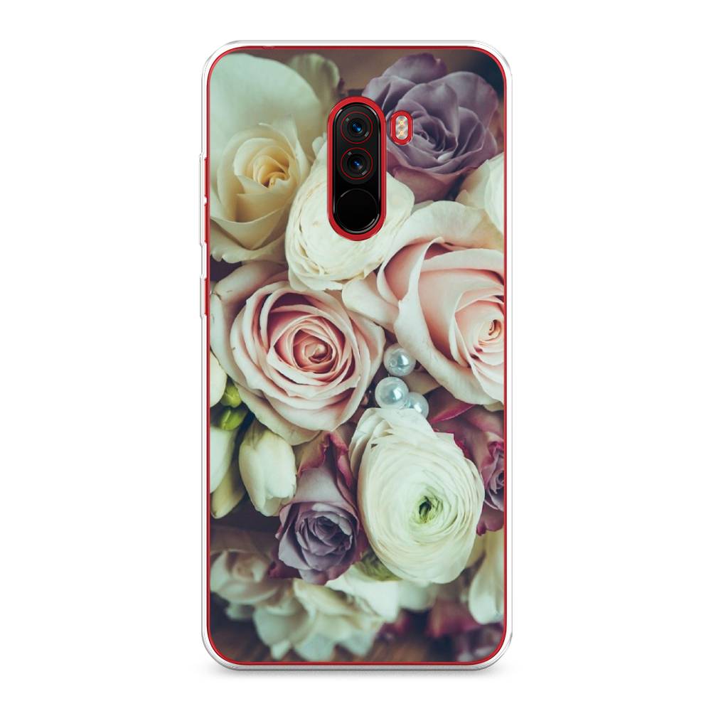 

Чехол на Xiaomi Pocophone F1 "Свадебный букет", Белый;фиолетовый, 34450-2