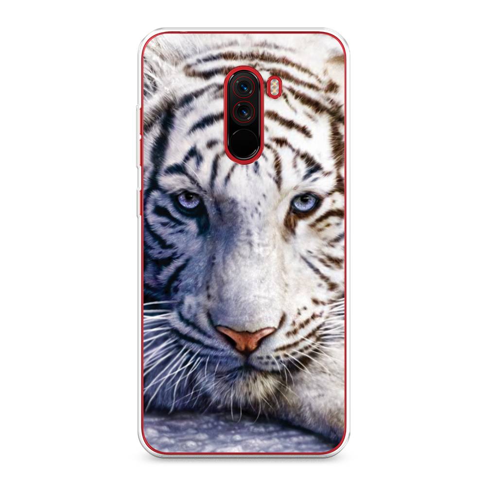 

Чехол на Xiaomi Pocophone F1 "Бенгальский тигр", Коричневый;белый, 34450-1