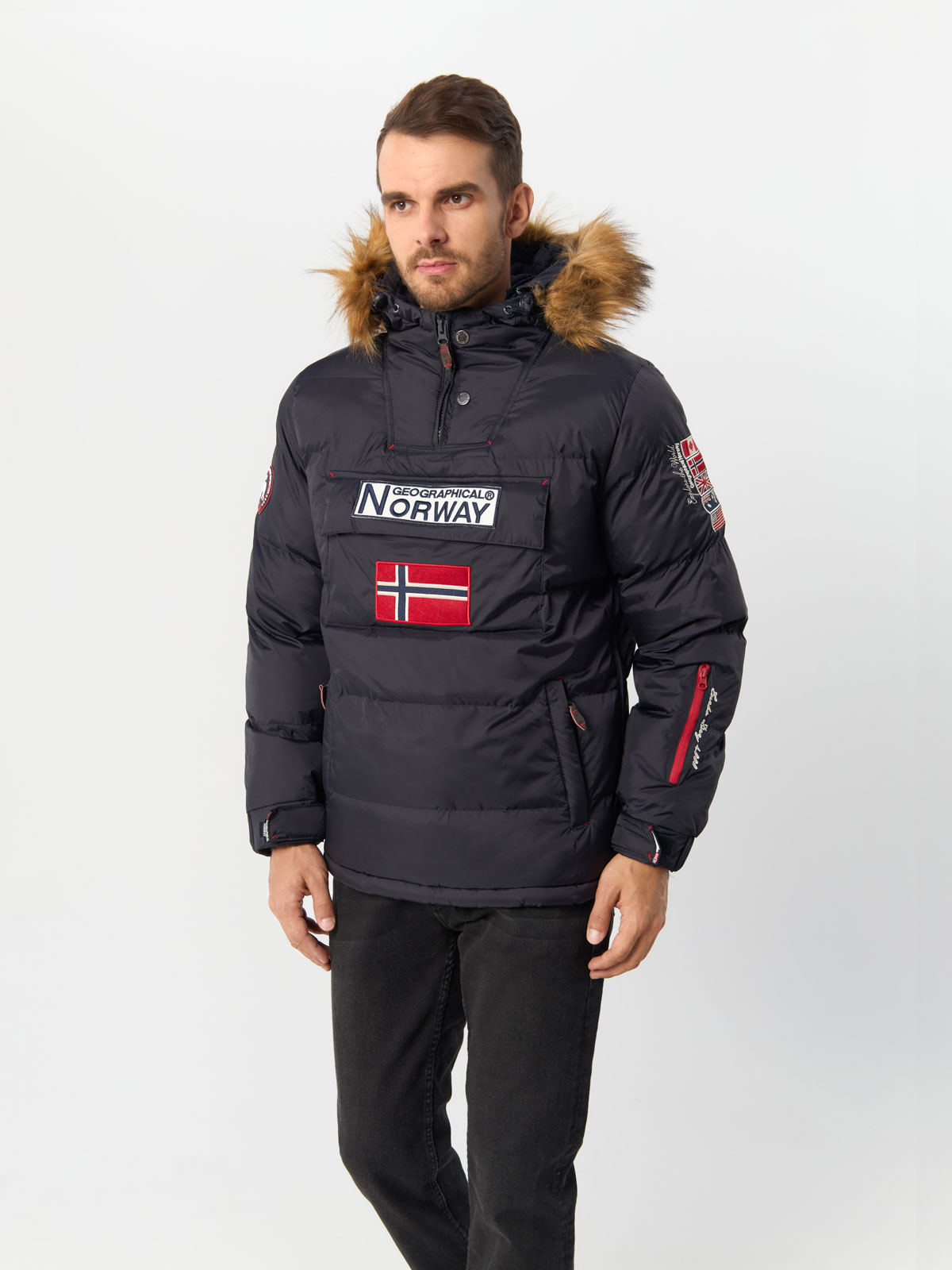 

Анорак мужской Geographical Norway WW3806H-GN синяя L, Синий, WW3806H-GN