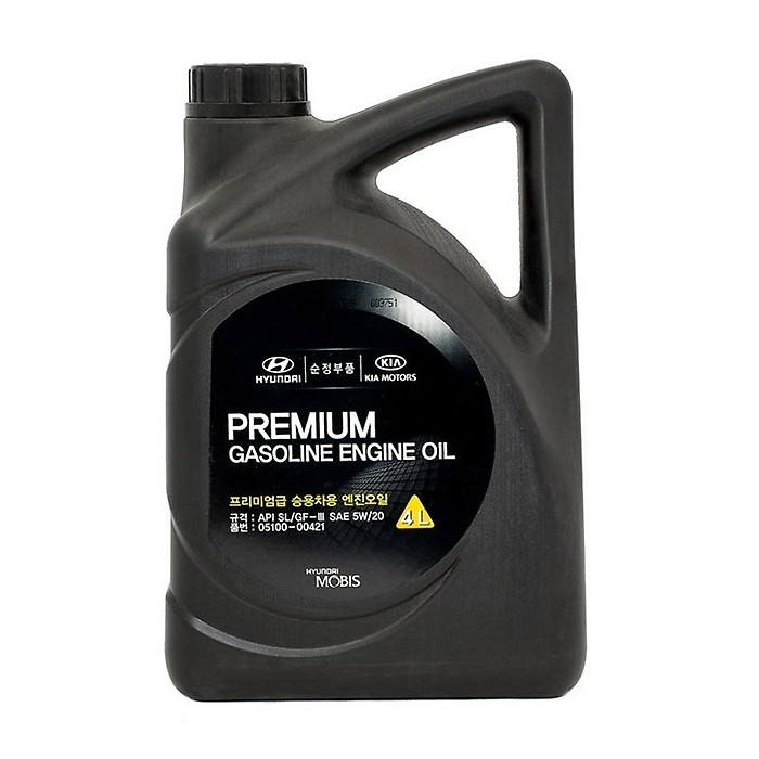 

Моторное масло HYUNDAI полуcинтетическое Premium Gasoline 5W20 4л, 0510000421