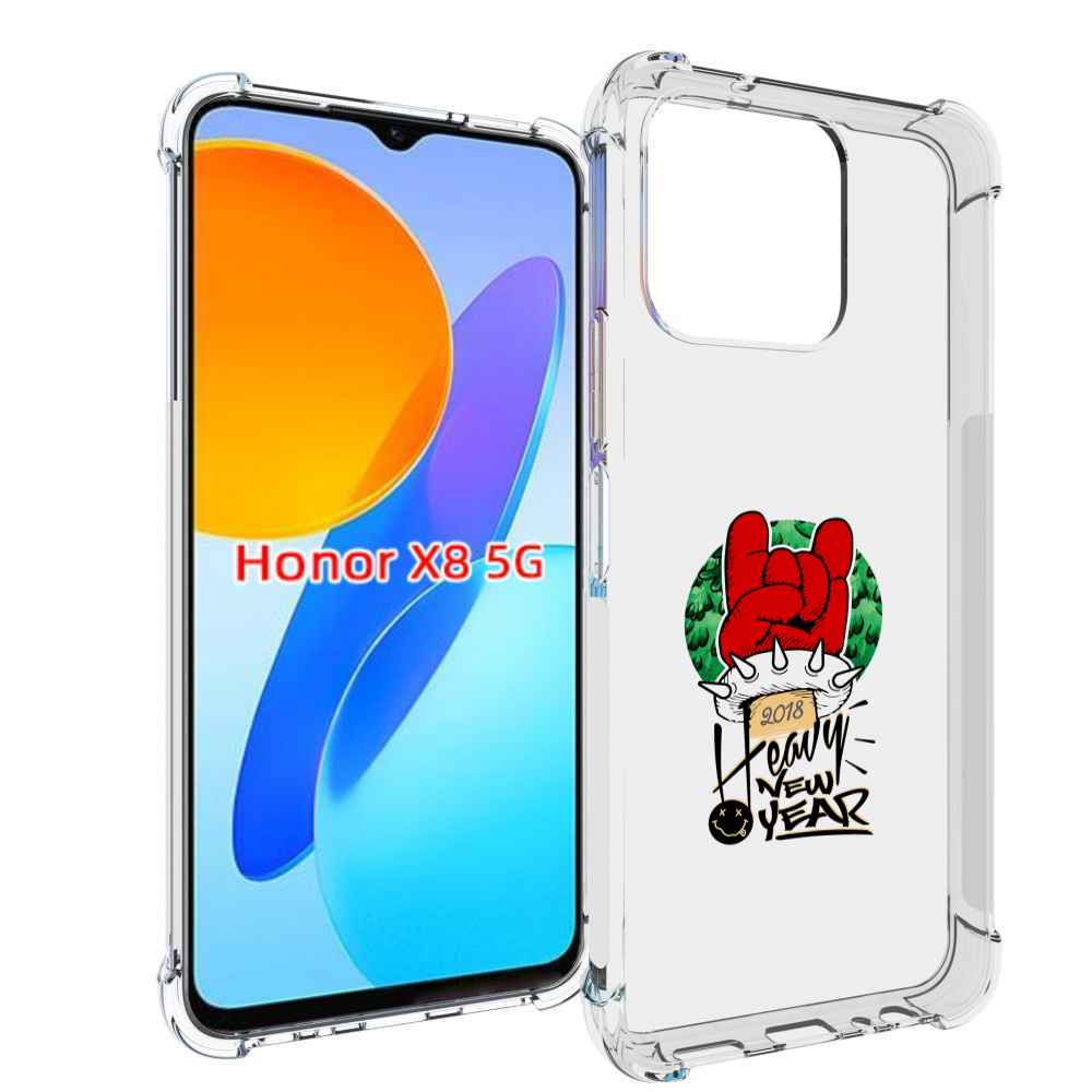 

Чехол MyPads Гангстер новый год для Honor X8 5G, Прозрачный, Tocco