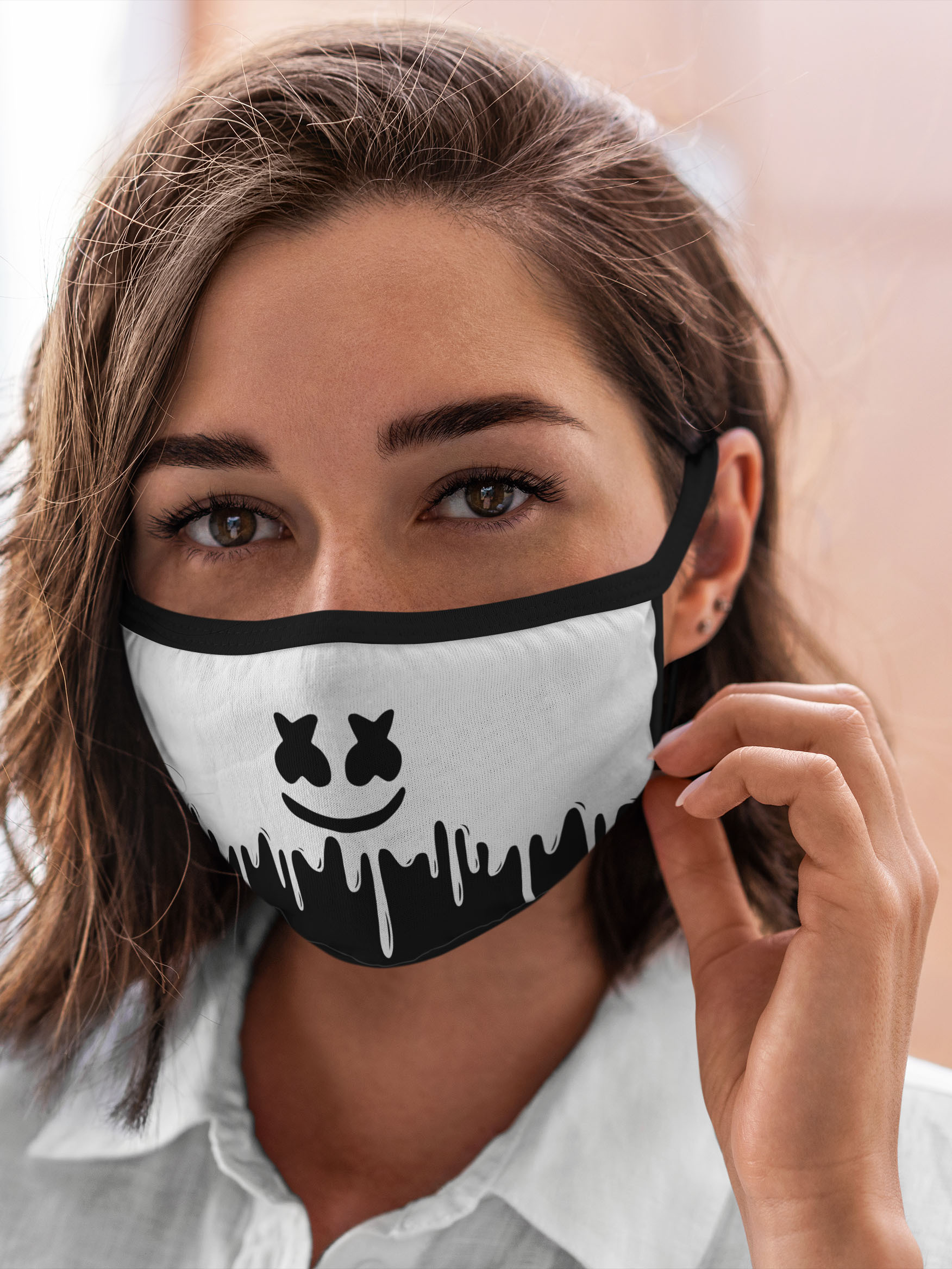 

Многоразовая маска унисекс Burnettie Marshmello Mello Black X White, Разноцветный, Marshmello Mello Black X White