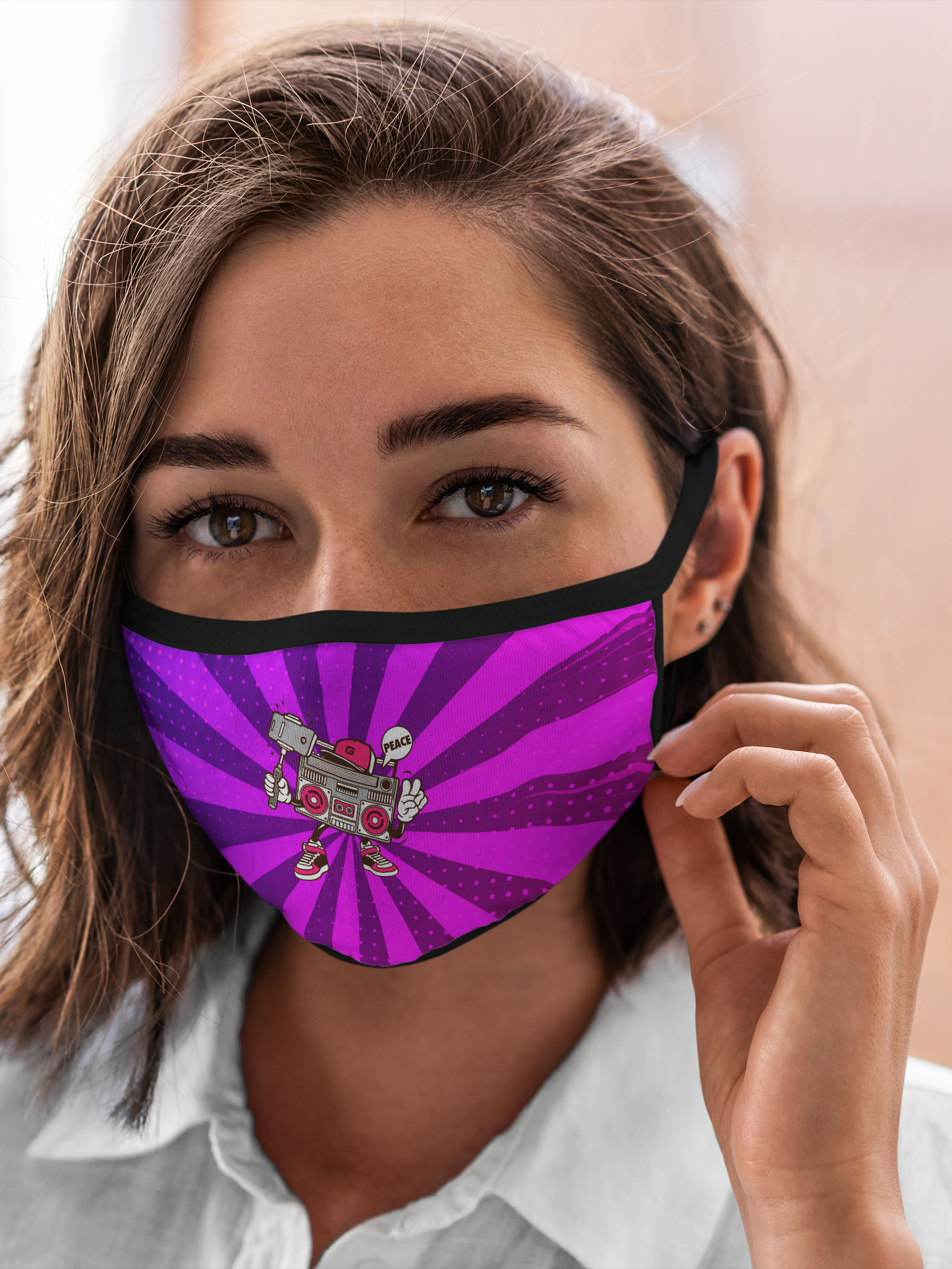 

Многоразовая маска унисекс Burnettie Хиппи Магнитофон Делает Сэлфи, Разноцветный, Хиппи Магнитофон Делает Сэлфи