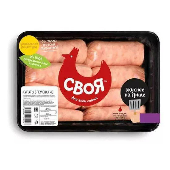 

Купаты куриные Своя Бременские охлажденные 500 г