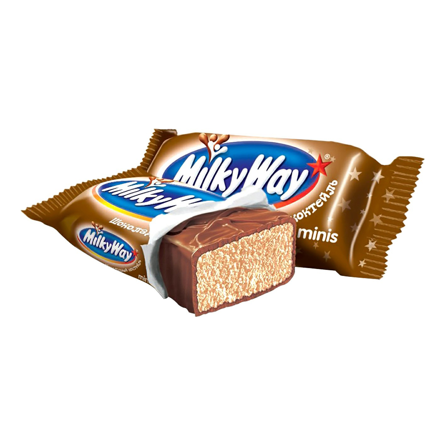 

Конфеты глазированные Milky Way Minis Шоколадный коктейль +-100 г