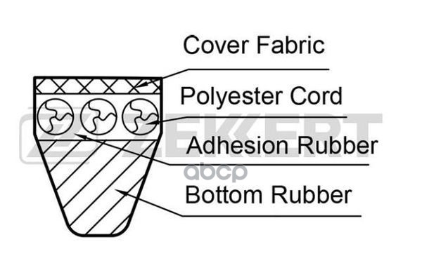 Ремень Клиновой Audi 80 V 91-  A6 94-  Cabriolet 95- Zekkert арт. KR119X903
