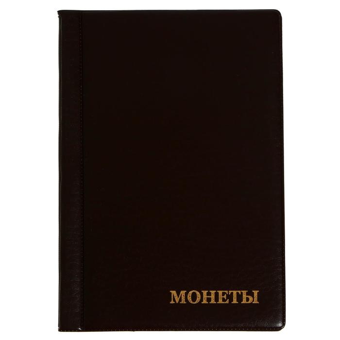 

Альбом для монет 125 х 185 мм Calligrata "Комби" на 138 монет, обложка ПВХ, коричневый