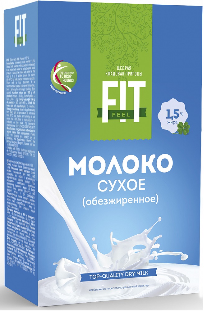 

Сухое молоко FitFeel обезжиренное 1,5% 300 г