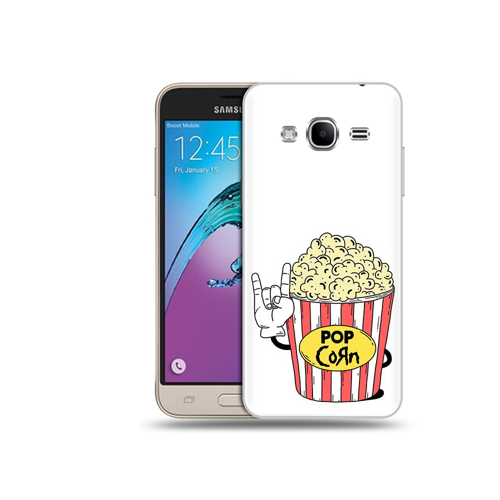 

Чехол MyPads Tocco для Samsung Galaxy J3 (2016) крутой попкорн (PT29089.580.427), Прозрачный, Tocco