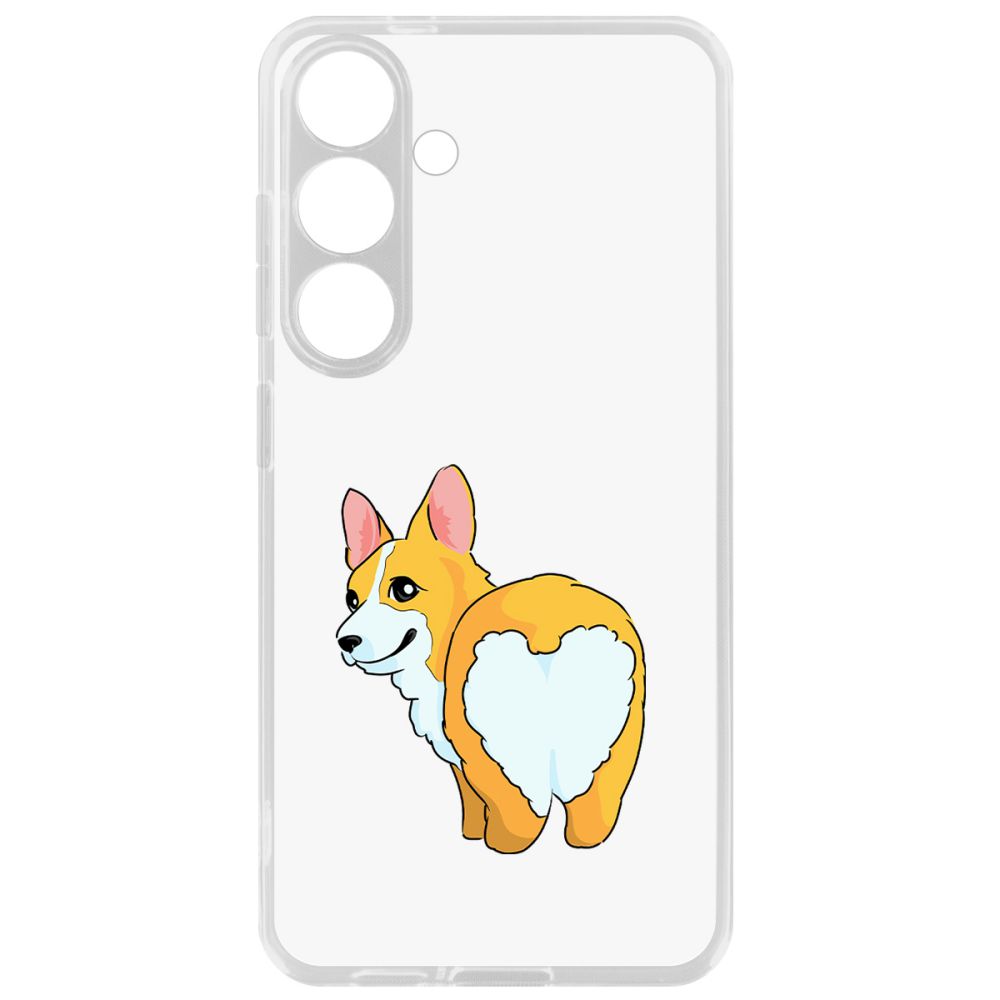 

Чехол-накладка Krutoff Clear Case Рисованный корги вид 2 для Samsung Galaxy S24, Прозрачный