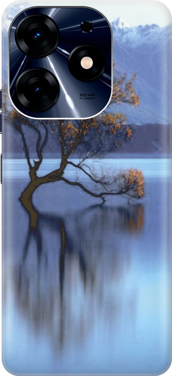 

Чехол на Tecno Spark 10 Pro "Дерево посреди озера", Бирюзовый;голубой, 159559