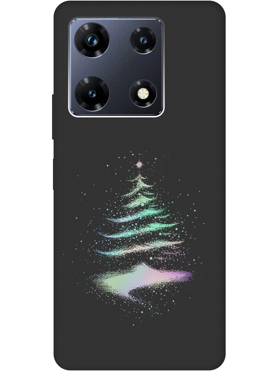 

Силиконовый чехол на Infinix Note 30 Pro с принтом "Елочка" матовый черный, Черный;серебристый, 773942841