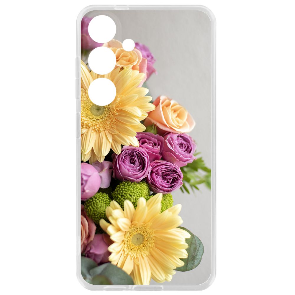 

Чехол-накладка Krutoff Clear Case Букет для Samsung Galaxy S24, Прозрачный