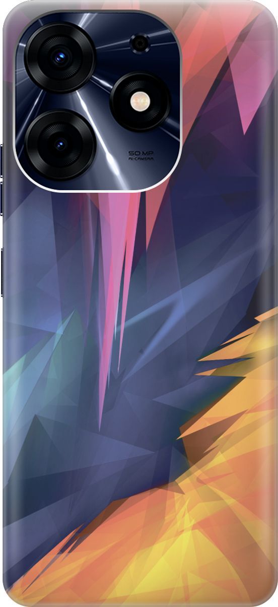 

Чехол на Tecno Spark 10 Pro "Розовый, синий, желтый", Желтый;розовый, 159556