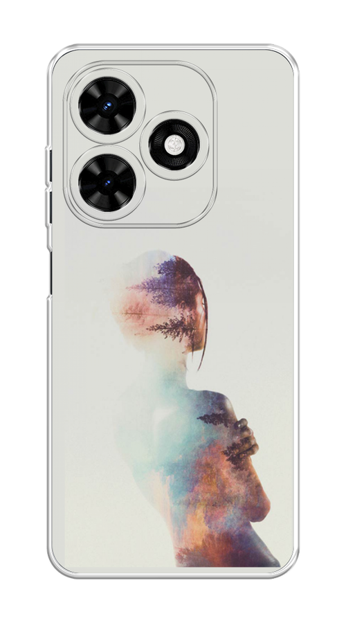 

Чехол на Tecno Spark Go 2024/Spark 20C "Девушка-лес", Розовый;голубой;серый, 304650-1