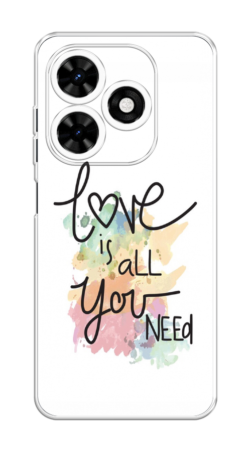 

Чехол на Tecno Spark Go 2024/Spark 20C "Love is all you need", Белый;черный;зеленый, 304650-1