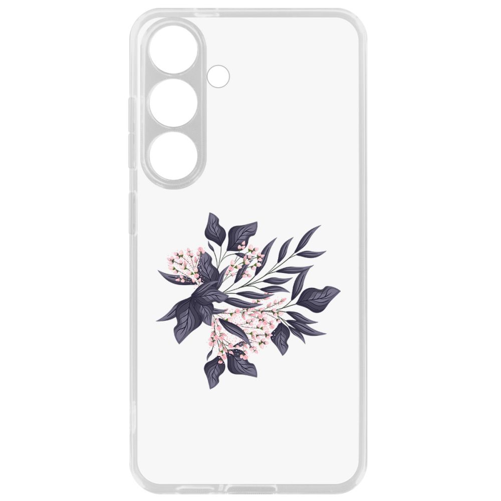 

Чехол-накладка Krutoff Clear Case Розовые бутоны для Samsung Galaxy S24, Прозрачный