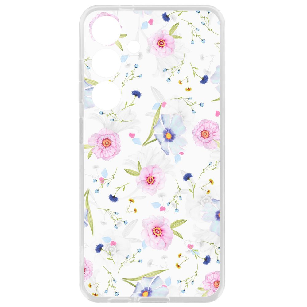 

Чехол-накладка Krutoff Clear Case Цветочный паттерн 3 для Samsung Galaxy S24, Прозрачный