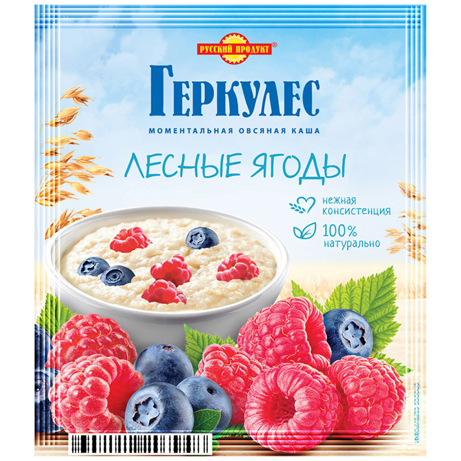 

Каша овсяная Геркулес Русский продукт Лесные ягоды не требует варки 35 г