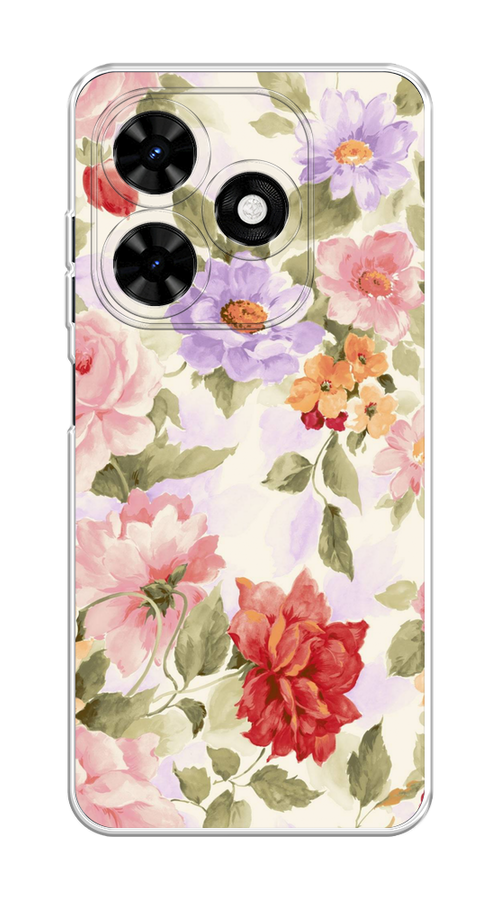 

Чехол на Tecno Spark Go 2024/Spark 20C "Акварельные пионы", Розовый;бежевый, 304650-1