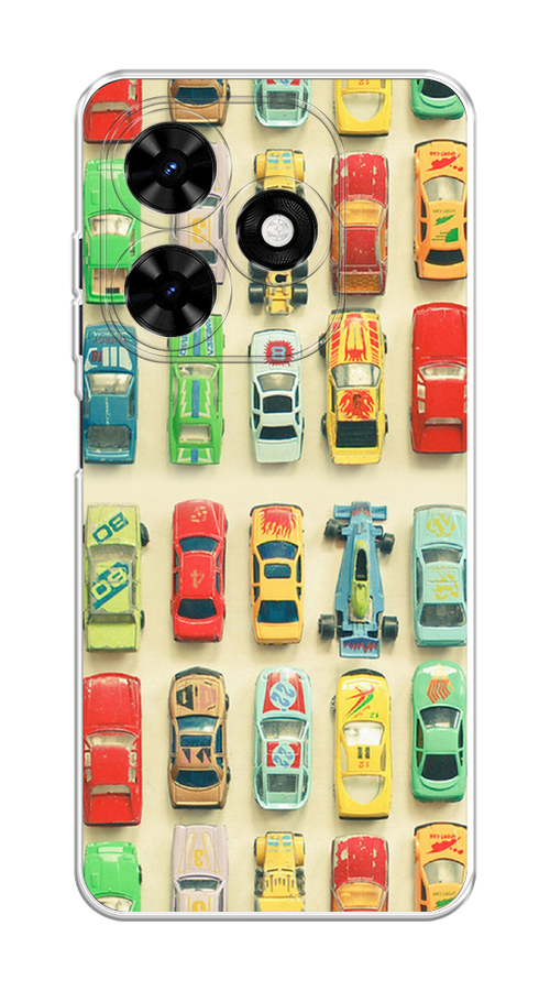 

Чехол на Tecno Spark Go 2024/Spark 20C "Машинки", Бежевый;красный;желтый, 304650-1