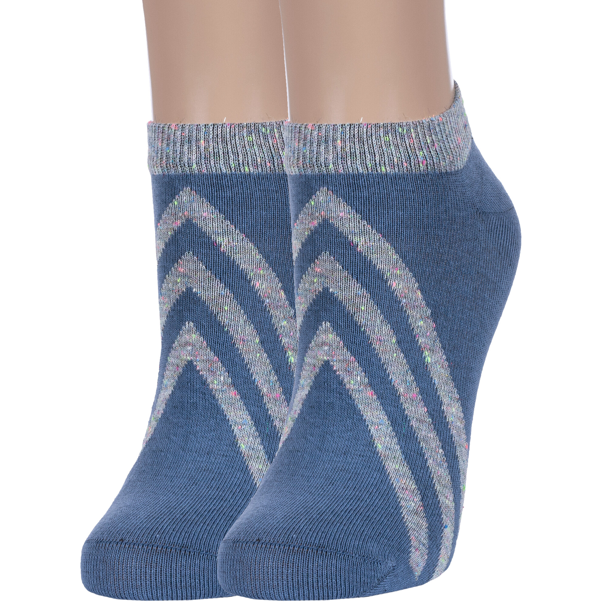 Комплект носков женских Борисоглебский трикотаж 2-6С1000-К синих 23, 2 пары