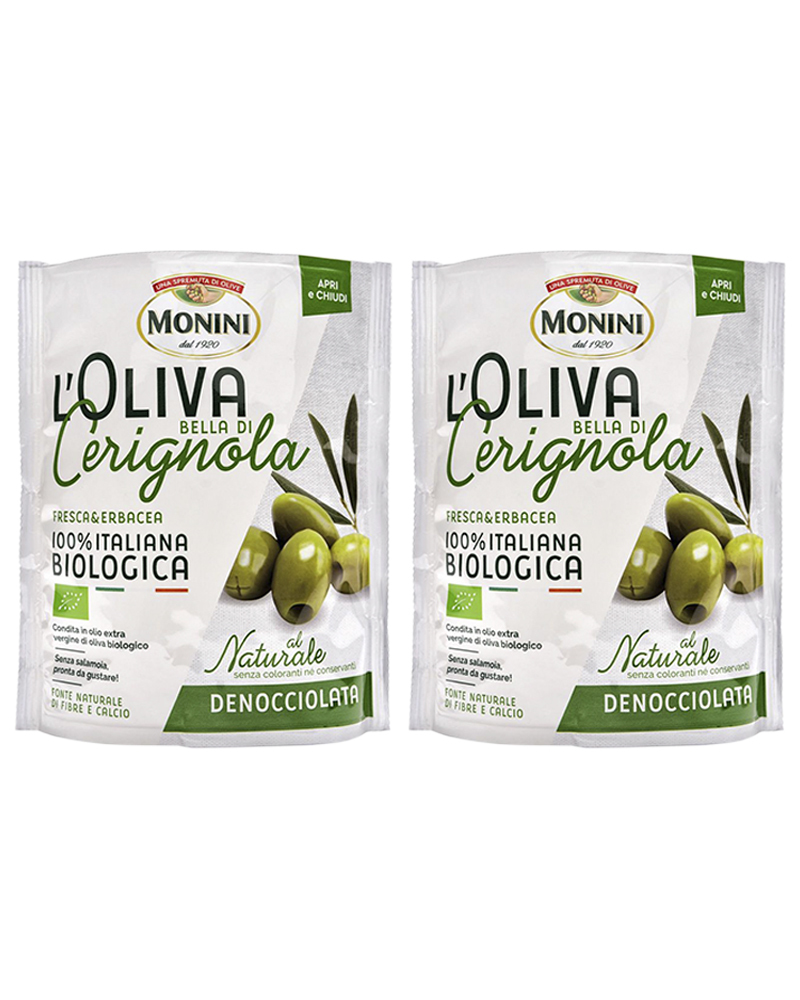 

Оливки без косточки Monini БИО Bella di Cerignola 150 г. - 2 шт.
