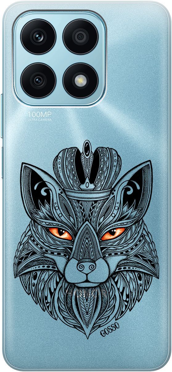 

Силиконовый чехол на Honor X8a с 3D принтом "Fox Queen" прозрачный, Прозрачный;серый, 158891