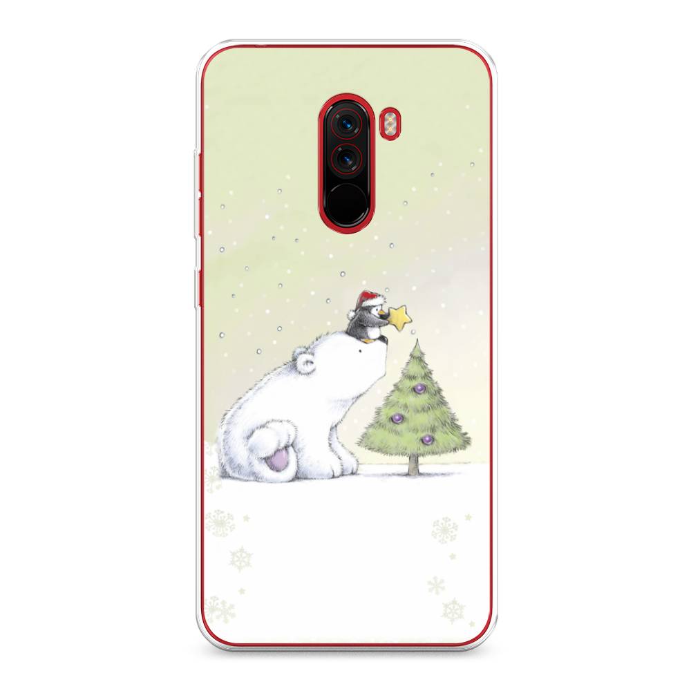 

Чехол на Xiaomi Pocophone F1 "Украшение елки", Белый;бежевый, 34450-5