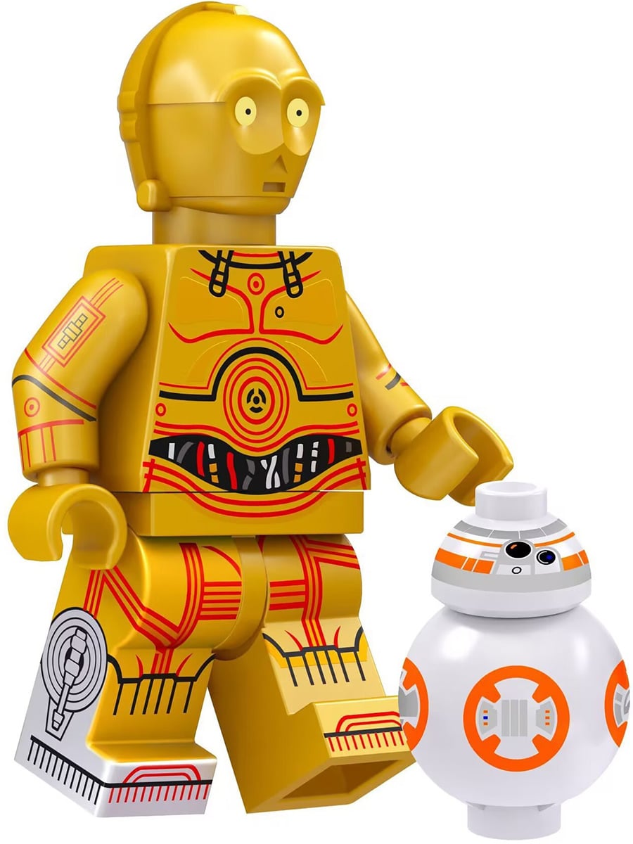 фото Мини-фигурка дроид c-3po с bb-8 звездные войны star wars 4,5 см starfriend