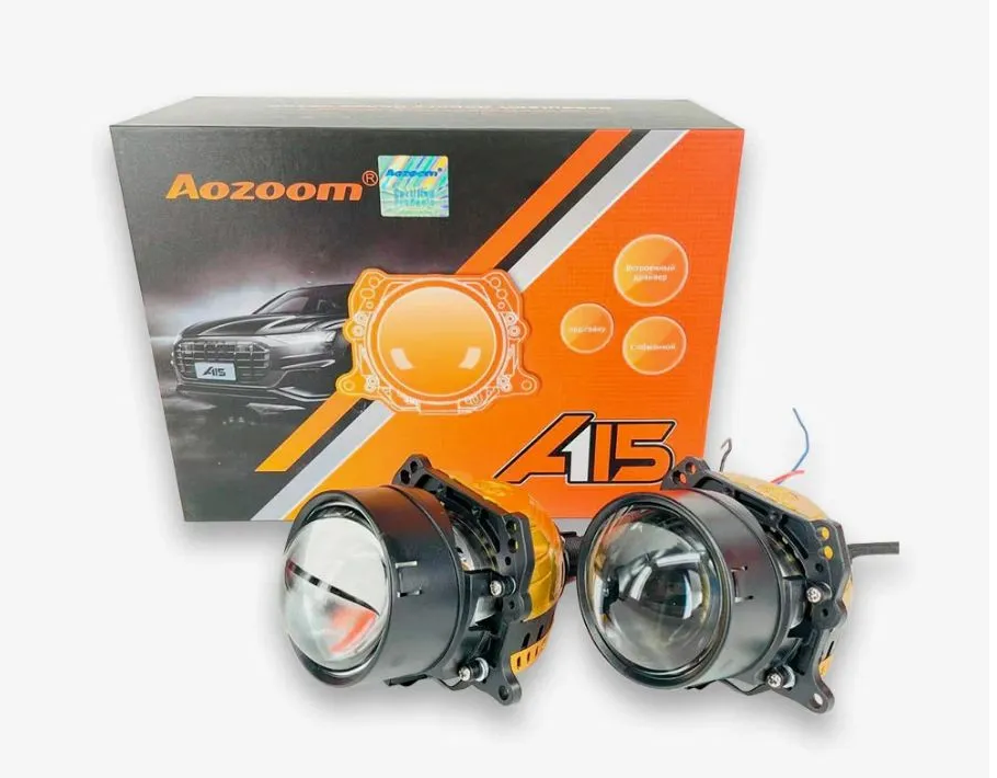 Светодиодные линзы Aozoom A15 2.5 дюйма 4300К (комплект, 2шт)