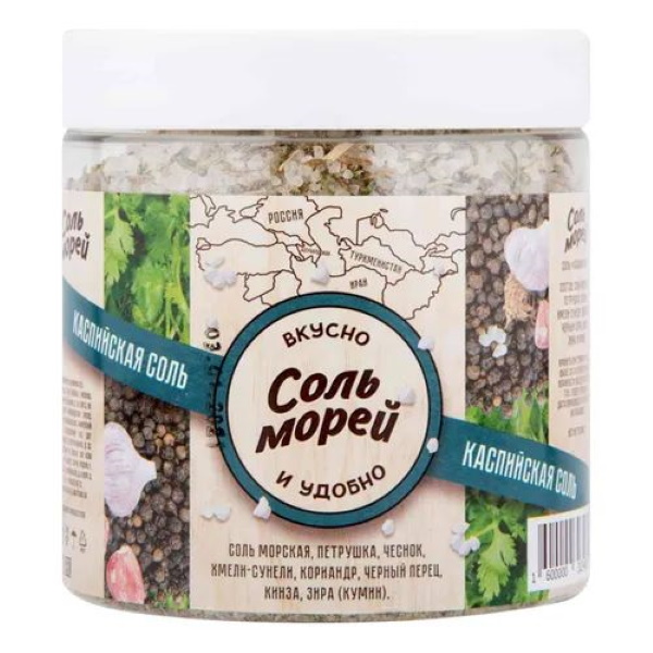 

Соль морская Каспийская Соль морей крупная 500 г