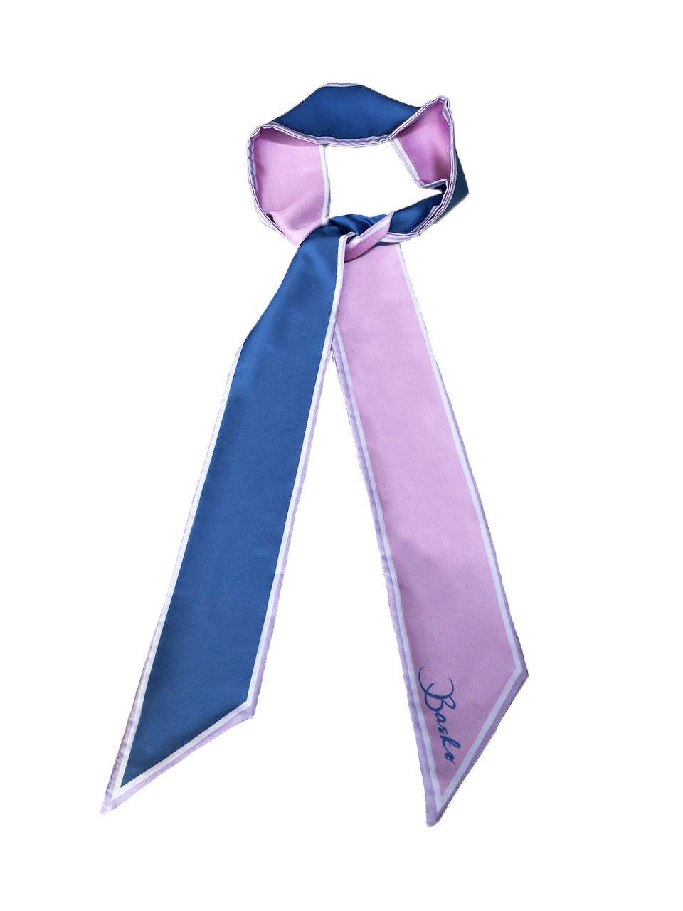 Твилли женский Basko 11 однотонный розово-голубой, 137х7 см