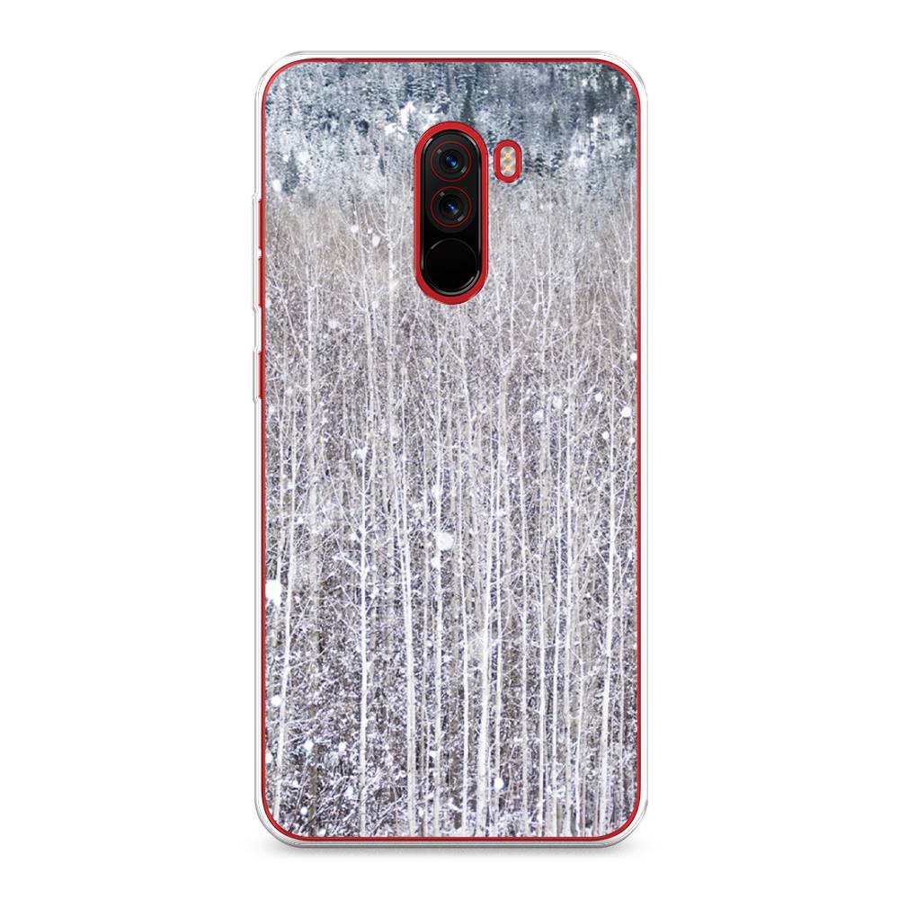 

Чехол на Xiaomi Pocophone F1 "Снежный лес", Бежевый;серый;белый, 34450-5