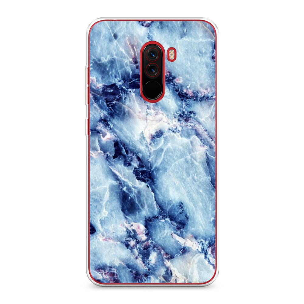 

Чехол на Xiaomi Pocophone F1 "Мрамор с синими прожилками", Синий, 34450-3