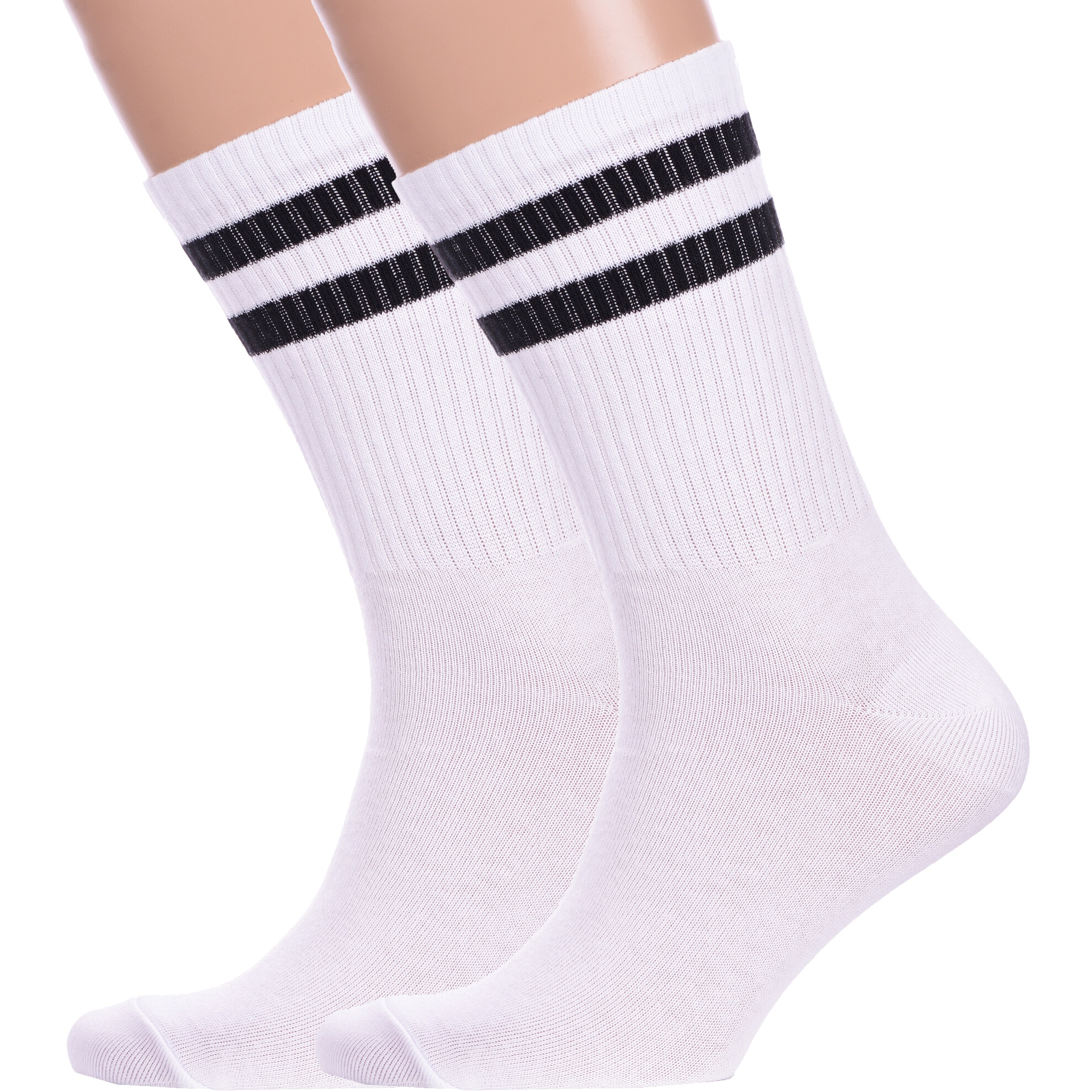 Комплект носков унисекс NOSMAG 2-С-109 белых 25, 2 пары
