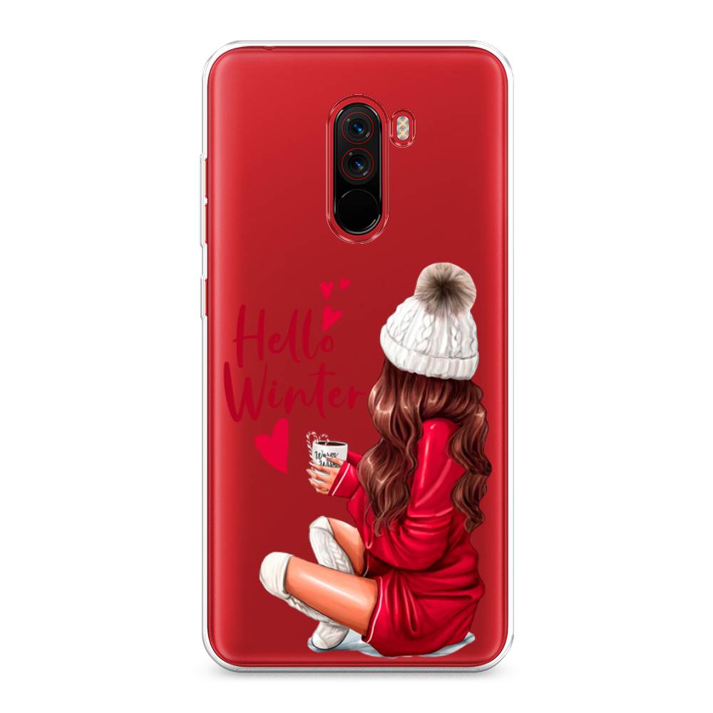 

Чехол на Xiaomi Pocophone F1 "Hello winter", Красный;белый;коричневый, 34450-5