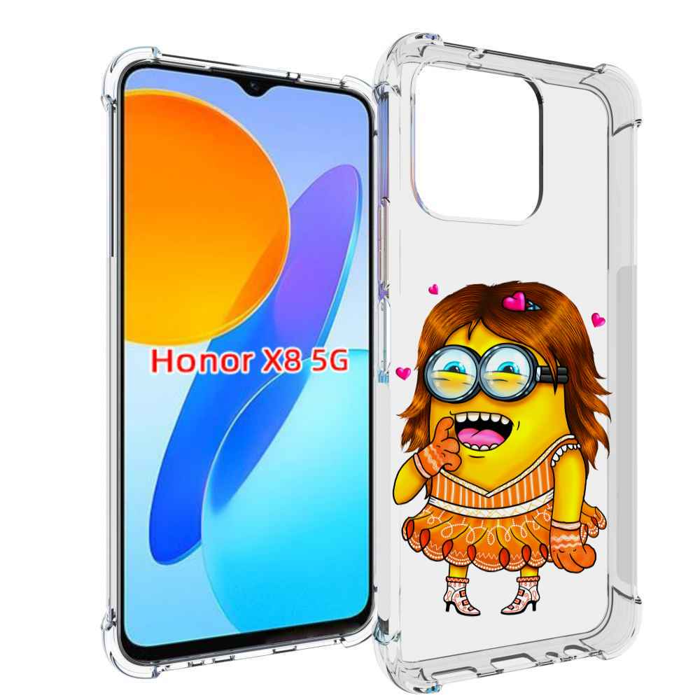 

Чехол MyPads Миньон девочка для Honor X8 5G, Прозрачный, Tocco
