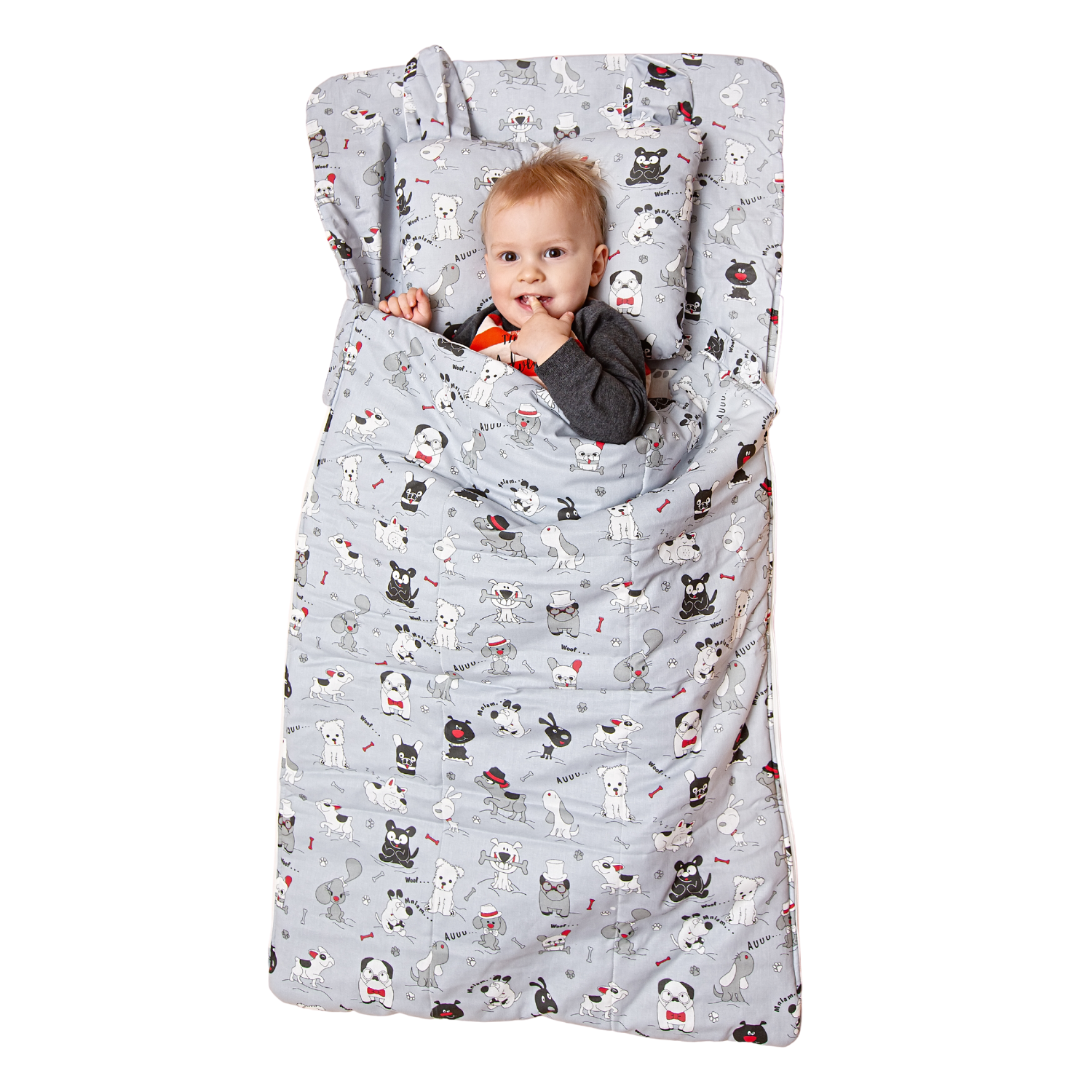 Спальный мешок с анатомической подушкой для детей 6-36 месяцев Owl EarlyBird Собачки