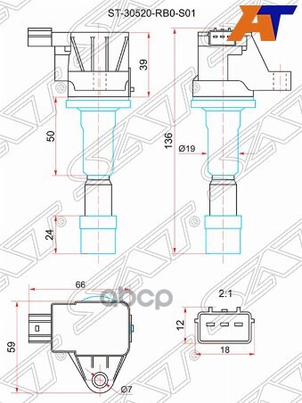 

SAT Катушка зажигания HONDA FIT 08- GE# L13