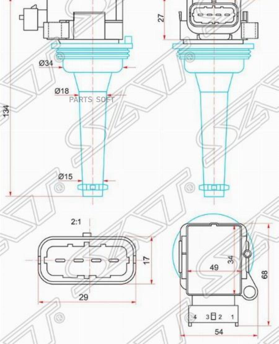 

Катушка Зажигания Volvo S40/S70/V70/Xc90 02-12 Sat арт. ST-30713416