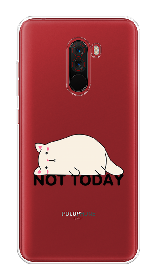

Чехол на Xiaomi Pocophone F1 "Cat not today", Белый;розовый;черный, 34450-1